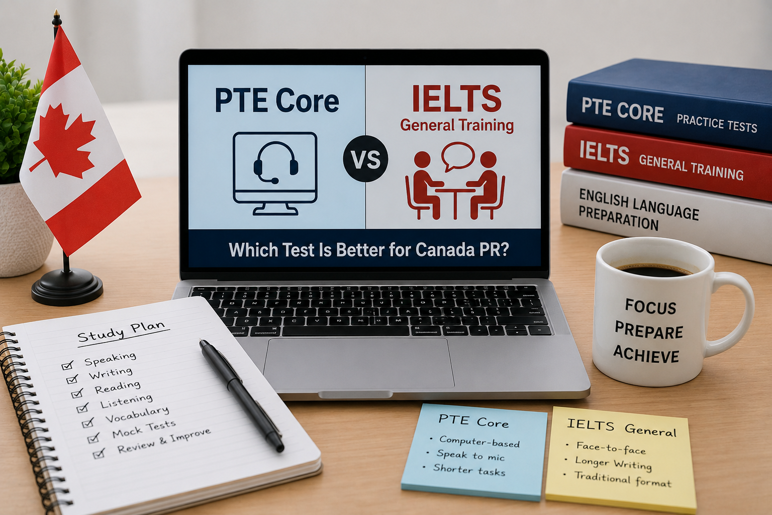 PTE Core vs IELTS General 2026: Which Test Is Better for Canada PR?