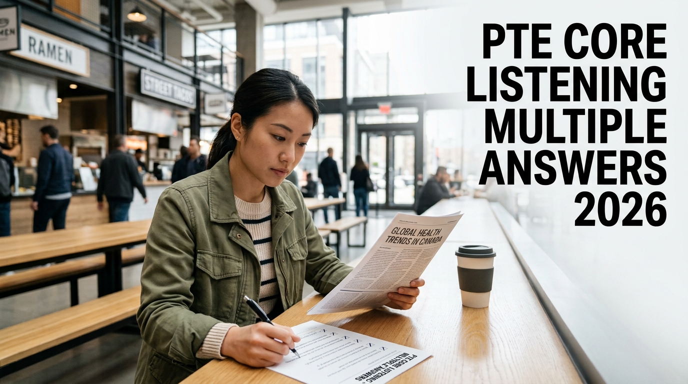 PTE Core Listening Multiple Choice Multiple Answers Tips 2026: Negative Marking Strategy
