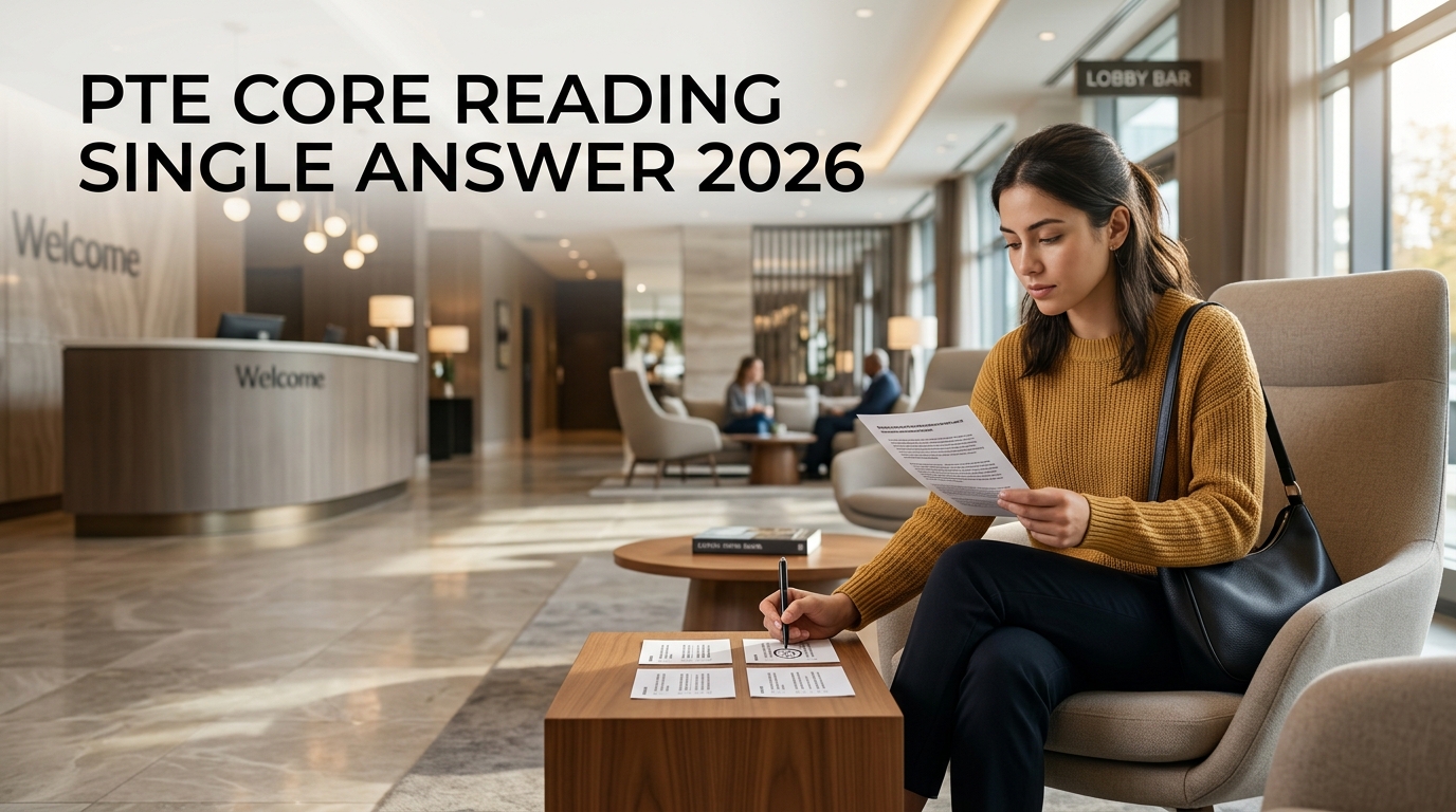PTE Core Reading Multiple Choice Single Answer Tips 2026: Strategy & Examples